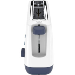 Tefal - Grille-pain compact 1 fente extra-large - 850w - Blanc | Grille-pain capable de griller toasts et baguettes - 7 niveaux 