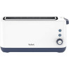 Tefal - Grille-pain compact 1 fente extra-large - 850w - Blanc | Grille-pain capable de griller toasts et baguettes - 7 niveaux 