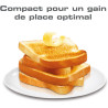 Tefal - Grille-pain compact 1 fente extra-large - 850w - Blanc | Grille-pain capable de griller toasts et baguettes - 7 niveaux 