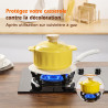 ACTIV CUISINE Adaptateur Induction Disque Plaque 20CM de Diffusion de Chaleur en acier inoxydable, avec poignée et Base séparabl
