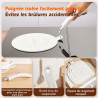 ACTIV CUISINE Adaptateur Induction Disque Plaque 20CM de Diffusion de Chaleur en acier inoxydable, avec poignée et Base séparabl