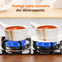 ACTIV CUISINE Adaptateur Induction Disque Plaque 20CM de Diffusion de Chaleur en acier inoxydable, avec poignée et Base séparabl
