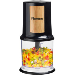 Bestron hachoir électrique, mini hachoir idéal pour les légumes, les oignons, Deux lames de coupe & capacité de 500 ml, Coleur: 