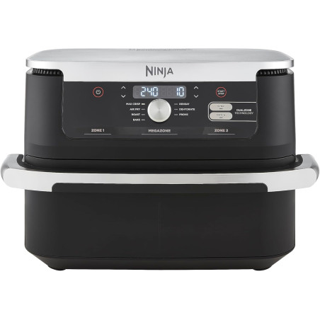 Ninja Foodi FlexDrawer Air Fryer 2 Compartiments, 10,4L, 7 en 1 AF500EU | Séparateur Amovible Grande Capacité de 10.4L, Air Frye