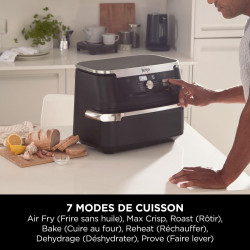 Ninja Foodi FlexDrawer Air Fryer 2 Compartiments, 10,4L, 7 en 1 AF500EU | Séparateur Amovible Grande Capacité de 10.4L, Air Frye
