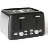 Amazon Basics Grille-Pain 4 Tranches avec 7 Niveaux de Dorage et Tiroir Ramasse-miettes Amovible, Fentes Extra Larges, 1500W, No