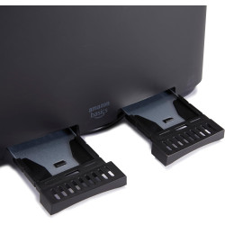 Amazon Basics Grille-Pain 4 Tranches avec 7 Niveaux de Dorage et Tiroir Ramasse-miettes Amovible, Fentes Extra Larges, 1500W, No