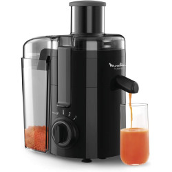 Moulinex Frutelia Plus Centrifugeuse, 950 ml, 350 W, 2 vitesses, Goulot 6 cm, Filtre inox, Compact, Jus maison de fruits et légu