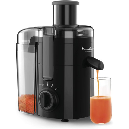 Moulinex Frutelia Plus Centrifugeuse, 950 ml, 350 W, 2 vitesses, Goulot 6 cm, Filtre inox, Compact, Jus maison de fruits et légu
