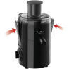 Moulinex Frutelia Plus Centrifugeuse, 950 ml, 350 W, 2 vitesses, Goulot 6 cm, Filtre inox, Compact, Jus maison de fruits et légu