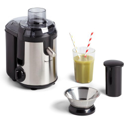 Moulinex Frutelia + Extracteur de jus Moulinex, 400 W, 2 vitesses + Pulse, Centrifugeuse compacte, Collecteur de pulpe 950 ml, S
