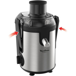 Moulinex Frutelia + Extracteur de jus Moulinex, 400 W, 2 vitesses + Pulse, Centrifugeuse compacte, Collecteur de pulpe 950 ml, S