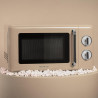 Cecotec micro-ondes 20l avec gril proclean 3110 retro beige | commandes mécaniques, 6 niveaux, minuterie 30 min, éclairage intér