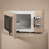 Cecotec micro-ondes 20l avec gril proclean 3110 retro beige | commandes mécaniques, 6 niveaux, minuterie 30 min, éclairage intér
