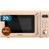 Cecotec micro-ondes avec gril 20 l proclean 5110 retro beige 700w | numérique, 5 niveaux de puissance, 8 programmes automatiques