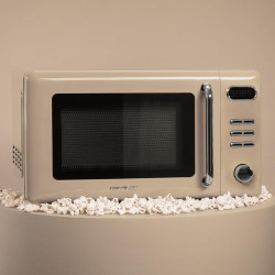 Cecotec micro-ondes avec gril 20 l proclean 5110 retro beige 700w | numérique, 5 niveaux de puissance, 8 programmes automatiques