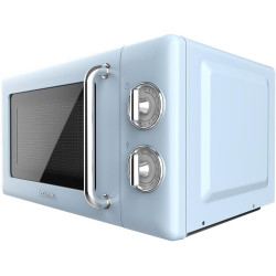 Cecotec micro-ondes 20l avec gril proclean 3110 retro bleu | commandes mécaniques, 6 niveaux, minuterie 30 min, éclairage intéri