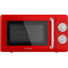 Cecotec micro-ondes 20l avec gril proclean 3110 retro rouge | commandes mécaniques, 6 niveaux, minuterie 30 min, éclairage intér