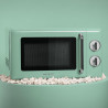 Cecotec micro-ondes 20l avec gril proclean 3110 retro vert | commandes mécaniques, 6 niveaux, minuterie 30 min, éclairage intéri