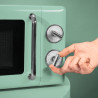 Cecotec micro-ondes 20l avec gril proclean 3110 retro vert | commandes mécaniques, 6 niveaux, minuterie 30 min, éclairage intéri