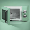 Cecotec micro-ondes 20l avec gril proclean 3110 retro vert | commandes mécaniques, 6 niveaux, minuterie 30 min, éclairage intéri
