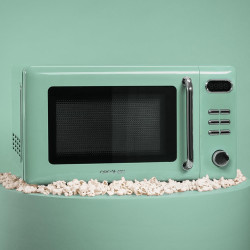 Cecotec micro-ondes avec gril 20 l proclean 5110 retro vert 700w | numérique, 5 niveaux de puissance, 8 programmes automatiques,