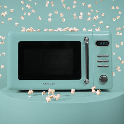 Cecotec micro-ondes avec gril 20 l proclean 5110 retro bleu 700w | numérique, 5 niveaux de puissance, 8 programmes automatiques,