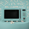 Cecotec micro-ondes avec gril 20 l proclean 5110 retro bleu 700w | numérique, 5 niveaux de puissance, 8 programmes automatiques,