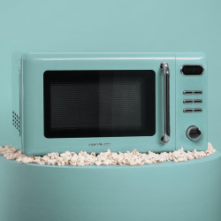 Cecotec micro-ondes avec gril 20 l proclean 5110 retro bleu 700w | numérique, 5 niveaux de puissance, 8 programmes automatiques,