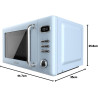 Cecotec micro-ondes avec gril 20 l proclean 5110 retro bleu 700w | numérique, 5 niveaux de puissance, 8 programmes automatiques,