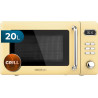 Cecotec micro-ondes avec gril 20 l proclean 5110 retro jaune 700w | numérique, 5 niveaux de puissance, 8 programmes automatiques
