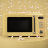Cecotec micro-ondes avec gril 20 l proclean 5110 retro jaune 700w | numérique, 5 niveaux de puissance, 8 programmes automatiques