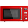 Cecotec micro-ondes avec gril 20 l proclean 5110 retro rouge 700w | numérique, 5 niveaux de puissance, 8 programmes automatiques