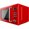 Cecotec micro-ondes avec gril 20 l proclean 5110 retro rouge 700w | numérique, 5 niveaux de puissance, 8 programmes automatiques