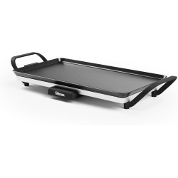 Tristar Table Grill Slim M - Plaque de cuission surface généreuse de 46 x 26 cm - Thermostat réglable - Poignées amovibles - Rev