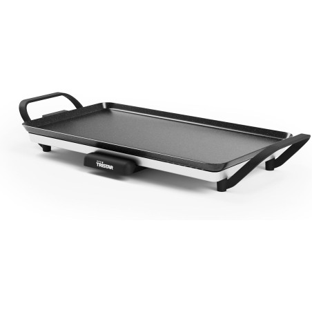Tristar Table Grill Slim M - Plaque de cuission surface généreuse de 46 x 26 cm - Thermostat réglable - Poignées amovibles - Rev