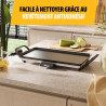 Tristar Table Grill Slim M - Plaque de cuission surface généreuse de 46 x 26 cm - Thermostat réglable - Poignées amovibles - Rev