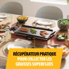 Tristar Table Grill Slim M - Plaque de cuission surface généreuse de 46 x 26 cm - Thermostat réglable - Poignées amovibles - Rev
