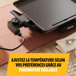 Tristar Table Grill Slim M - Plaque de cuission surface de cuisson de 28 x 28 cm - Thermostat réglable - Revêtement antiadhésif 