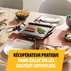 Tristar Table Grill Slim M - Plaque de cuission surface de cuisson de 28 x 28 cm - Thermostat réglable - Revêtement antiadhésif 