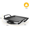 Tristar Table Grill Slim M - Plaque de cuission surface de cuisson de 28 x 28 cm - Thermostat réglable - Revêtement antiadhésif 