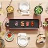 Tristar table grill slim L - Grande surface de cuisson de 70 x 23 cm - Thermostat réglable - Revêtement antiadhésif - Bac collec