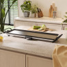 Tristar table grill slim L - Grande surface de cuisson de 70 x 23 cm - Thermostat réglable - Revêtement antiadhésif - Bac collec