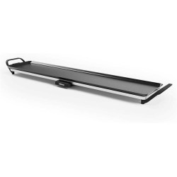 Tristar plaque de cuisson slim XXL - surface extra large de 100 x 22 cm - Thermostat réglable - Revêtement antiadhésif - Bac de 