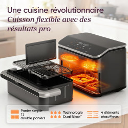 Cosori Air fryer Twinfry 10L Double résistance | Grande capacité, Dual Zone Avec Séparateur Amovible, Cuisson optimale, 40℃-240℃