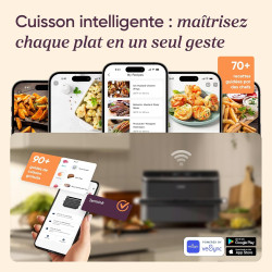 Cosori Air fryer Twinfry 10L Double résistance | Grande capacité, Dual Zone Avec Séparateur Amovible, Cuisson optimale, 40℃-240℃