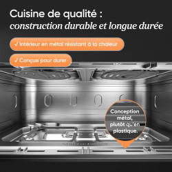 Cosori Air fryer Twinfry 10L Double résistance | Grande capacité, Dual Zone Avec Séparateur Amovible, Cuisson optimale, 40℃-240℃