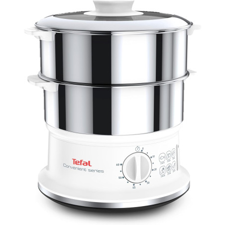 Tefal - Convenient Series - Cuiseur Vapeur - 2 Bols en Acier Inoxydable | Cuiseur vapeur pour repas sains - Préserve nutriments 