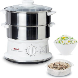 Tefal - Convenient Series - Cuiseur Vapeur - 2 Bols en Acier Inoxydable | Cuiseur vapeur pour repas sains - Préserve nutriments 