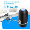 NK Distributeur d'eau en Bouteille Automatique - Chargeur USB, en Acier, sans BPA, Eau Froide, 1200mAh, Carafes et Bouteilles 1.